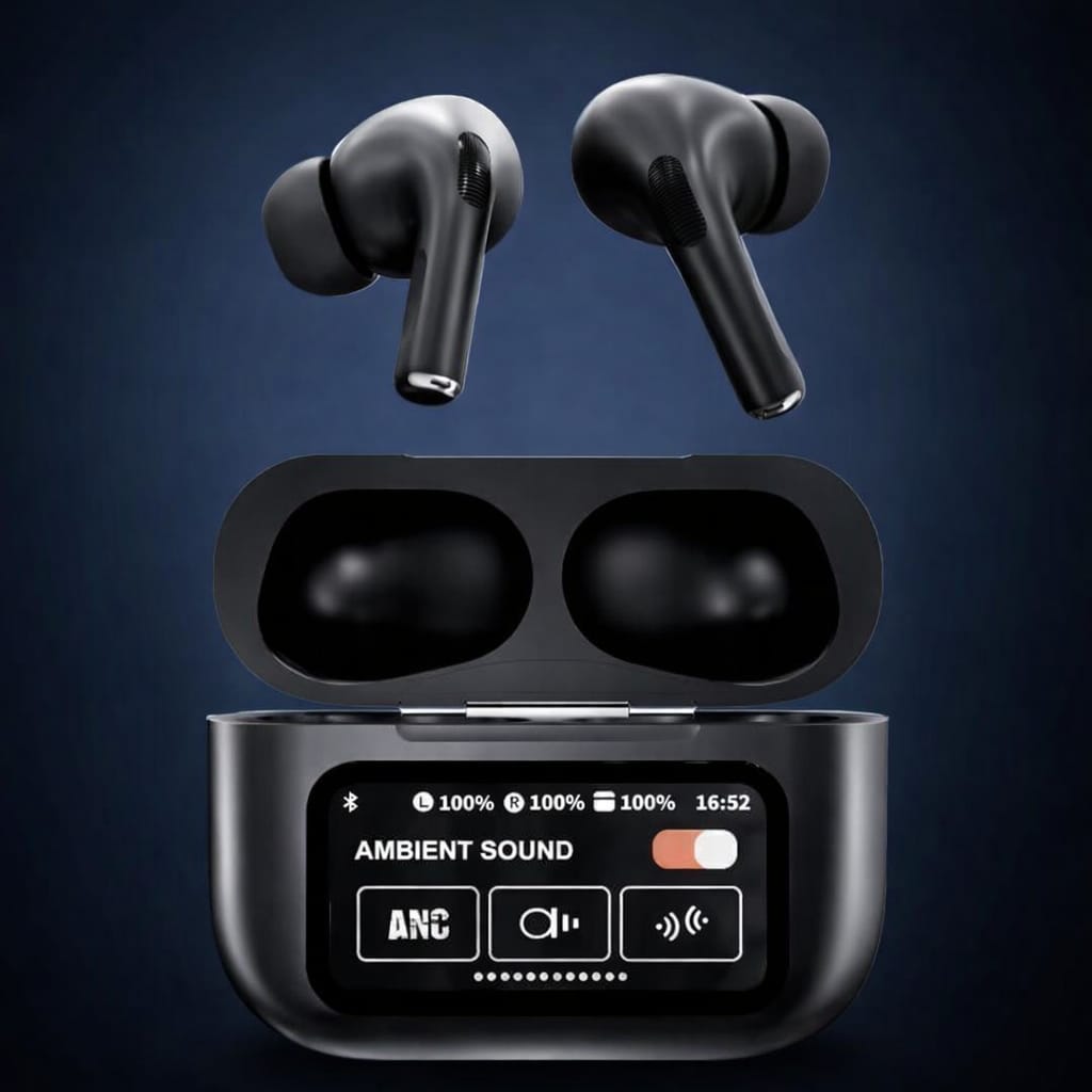 Smart Touch Screen ANC Wireless Earbuds
