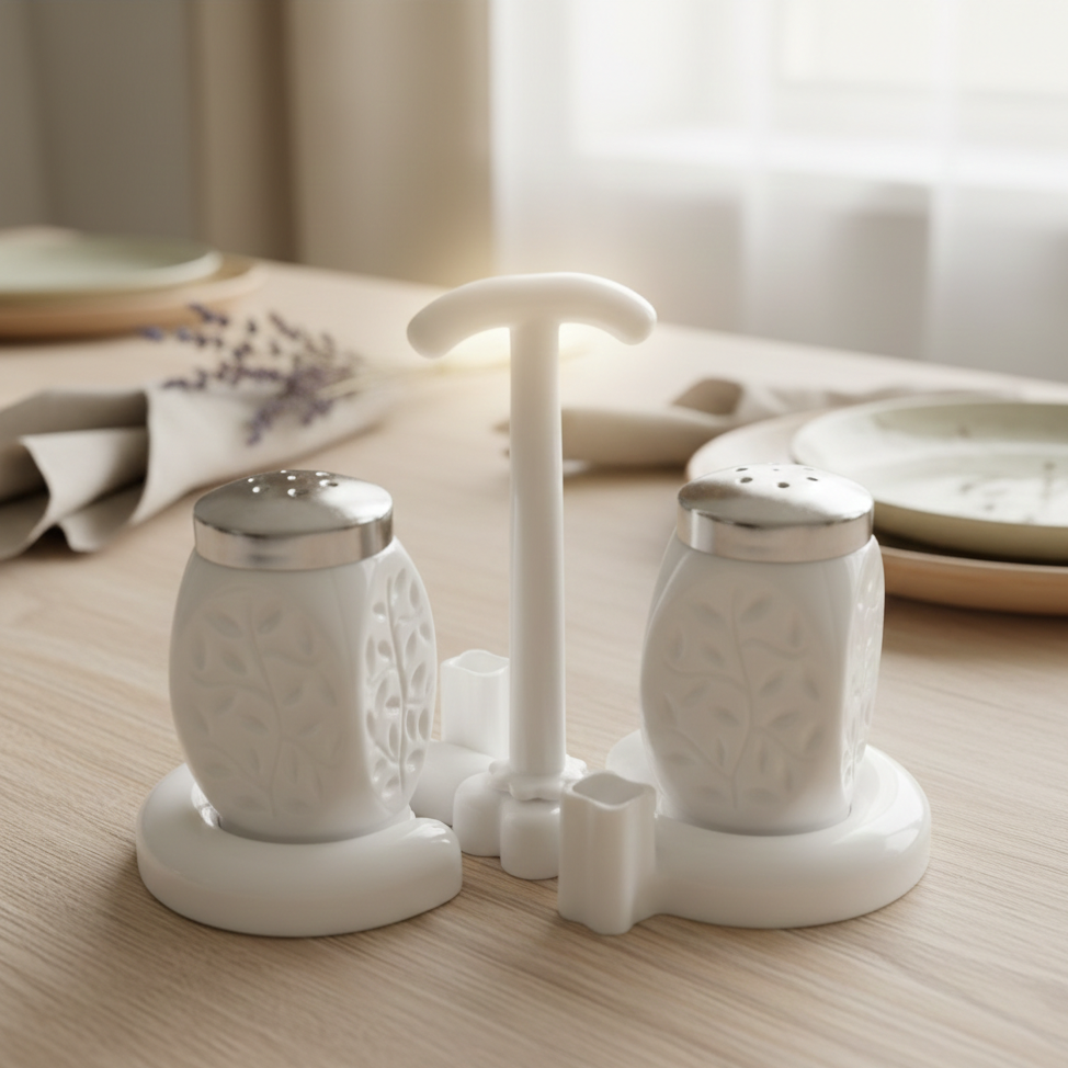Kitchen Salt & Sugar Pot Set – Aluminium Container